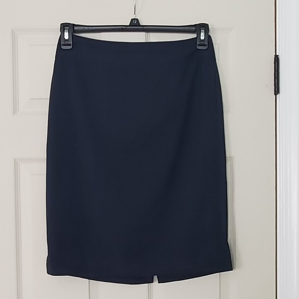 Banana Republic Navy Wool Pencil Skirt